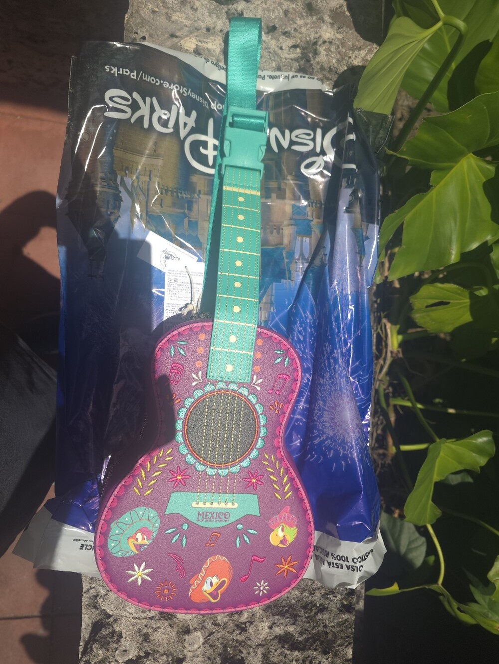 Disney Parks Three Caballeros Guitar-Shaped Loungefly Bag